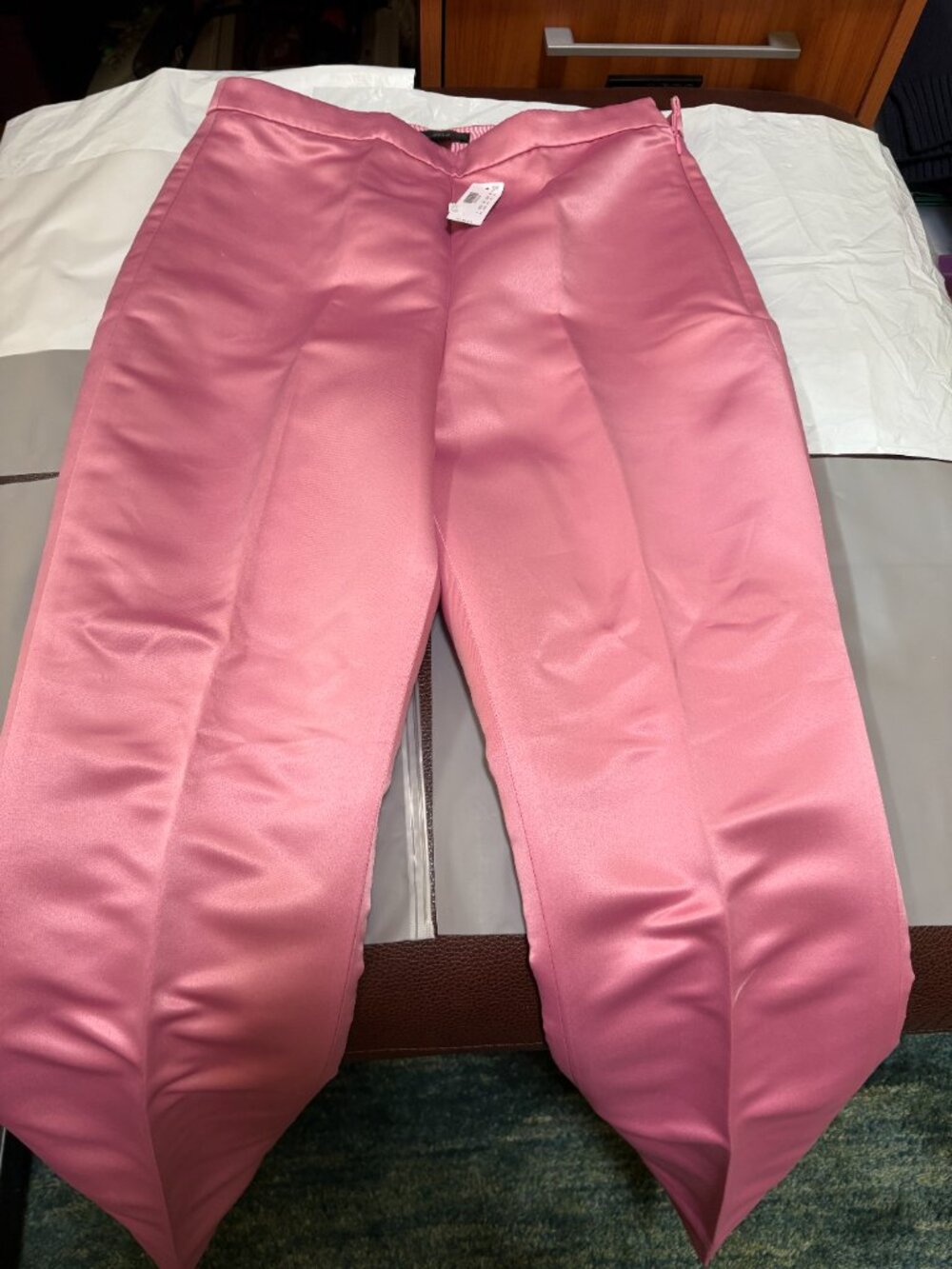 J.Crew High-Rise Cigarette Pant in Satin Sz 8